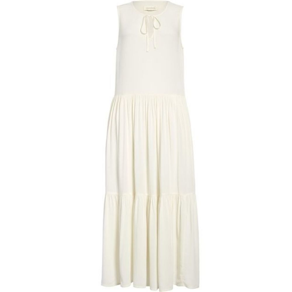 Treasure & Bond Sleeveless Tiered Ivory Dress